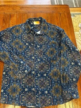 Kith Corduroy Printed Apollo Shirt Voyage Men’s Large Button Up Overshirt